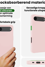 BASEY. BASEY. iPhone Air Hoesje Siliconen Met Screenprotector Met Dichte Notch - Lichtroze