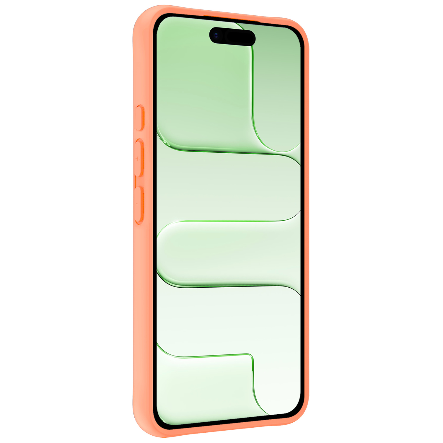 BASEY. BASEY. iPhone Air Hoesje Siliconen Met Screenprotector Met Dichte Notch - Perzik