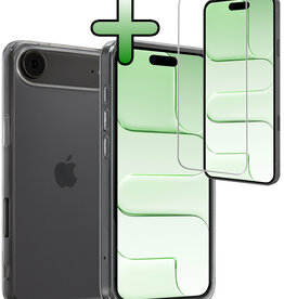 BASEY. BASEY. iPhone Air Hoesje Siliconen Met Screenprotector Met Dichte Notch - Transparant