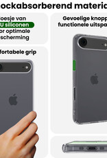 BASEY. BASEY. iPhone Air Hoesje Siliconen Met Screenprotector Met Dichte Notch - Transparant