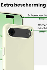 BASEY. BASEY. iPhone Air Hoesje Siliconen Met Screenprotector Met Dichte Notch - Wit