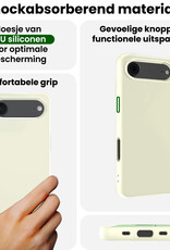 BASEY. BASEY. iPhone Air Hoesje Siliconen Met Screenprotector Met Dichte Notch - Wit