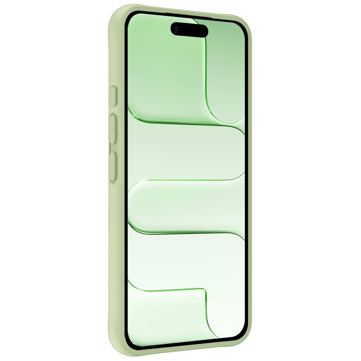 BASEY. BASEY. iPhone Air Hoesje Siliconen Met 2x Screenprotector Met Dichte Notch - Groen
