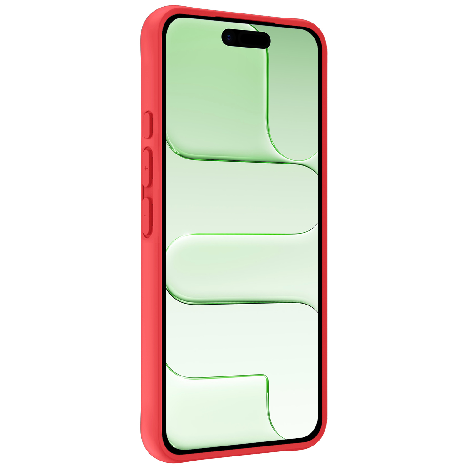 BASEY. BASEY. iPhone Air Hoesje Siliconen Met 2x Screenprotector Met Dichte Notch - Rood