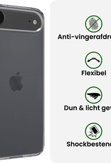 BASEY. BASEY. iPhone Air Hoesje Siliconen Met 2x Screenprotector Met Dichte Notch - Transparant