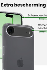 BASEY. BASEY. iPhone Air Hoesje Siliconen Met 2x Screenprotector Met Dichte Notch - Transparant