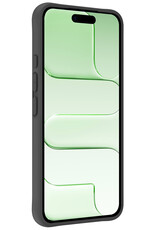 BASEY. BASEY. iPhone Air Hoesje Siliconen Met 2x Screenprotector Met Dichte Notch - Zwart