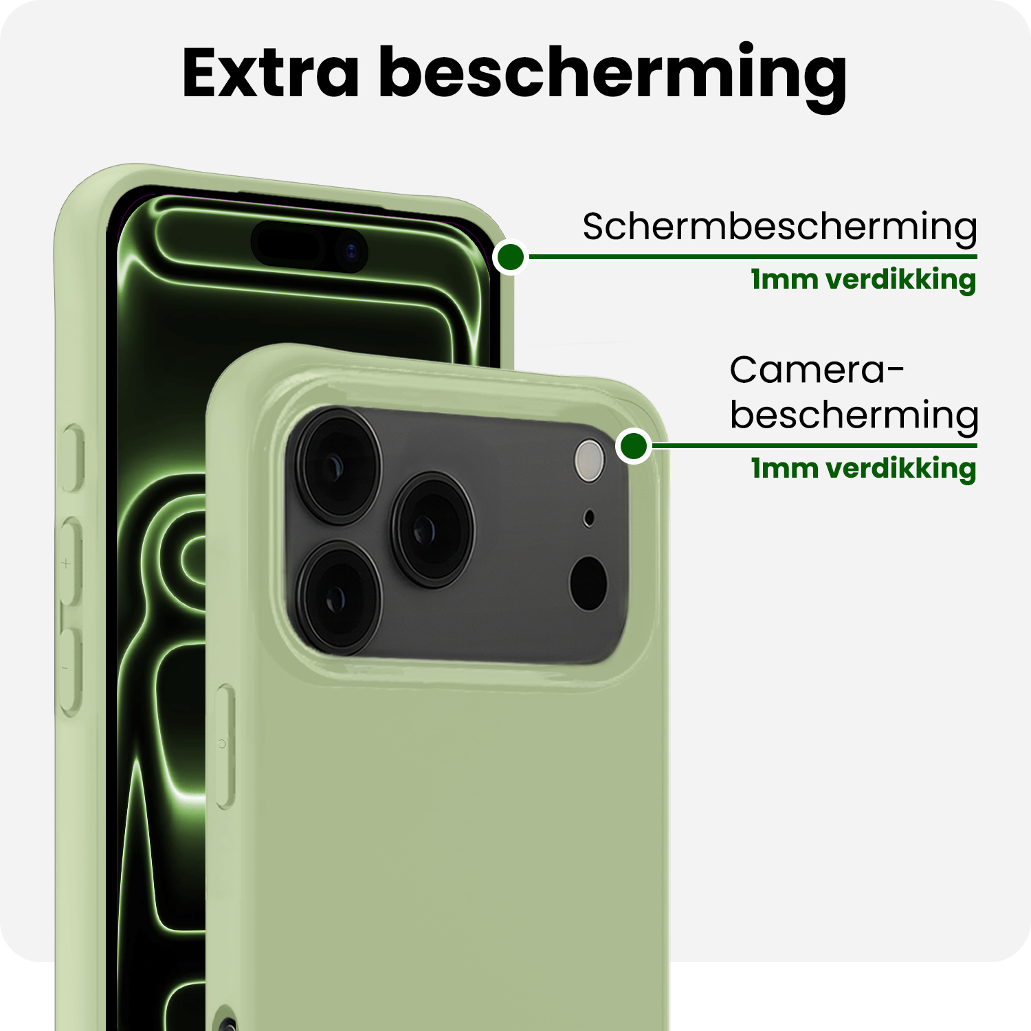 BASEY. BASEY. iPhone 17 Pro Hoesje Siliconen - Groen