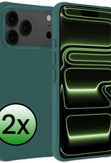 BASEY. BASEY. iPhone 17 Pro Hoesje Siliconen - Donkergroen - 2 PACK