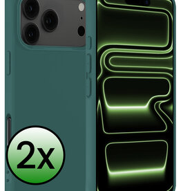 BASEY. BASEY. iPhone 17 Pro Hoesje Siliconen - Donkergroen - 2 PACK