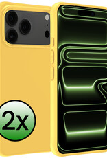 BASEY. BASEY. iPhone 17 Pro Hoesje Siliconen - Geel - 2 PACK