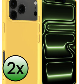 BASEY. BASEY. iPhone 17 Pro Hoesje Siliconen - Geel - 2 PACK