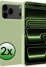BASEY. BASEY. iPhone 17 Pro Hoesje Siliconen - Groen - 2 PACK
