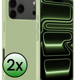 BASEY. BASEY. iPhone 17 Pro Hoesje Siliconen - Groen - 2 PACK