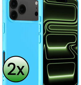 BASEY. BASEY. iPhone 17 Pro Hoesje Siliconen - Lichtblauw - 2 PACK