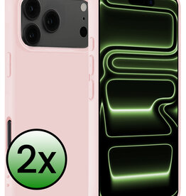BASEY. BASEY. iPhone 17 Pro Hoesje Siliconen - Lichtroze - 2 PACK