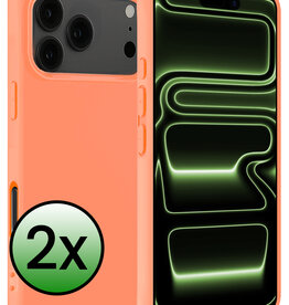 BASEY. BASEY. iPhone 17 Pro Hoesje Siliconen - Perzik - 2 PACK