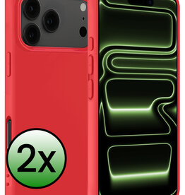BASEY. BASEY. iPhone 17 Pro Hoesje Siliconen - Rood - 2 PACK