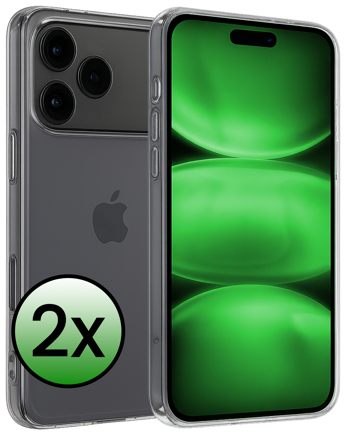 BASEY. BASEY. iPhone 17 Pro Hoesje Siliconen - Transparant - 2 PACK