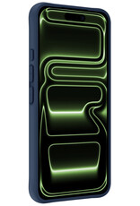 BASEY. BASEY. iPhone 17 Pro Hoesje Siliconen Met Screenprotector Met Dichte Notch - Donkerblauw