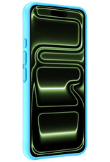 BASEY. BASEY. iPhone 17 Pro Hoesje Siliconen Met Screenprotector Met Dichte Notch - Lichtblauw