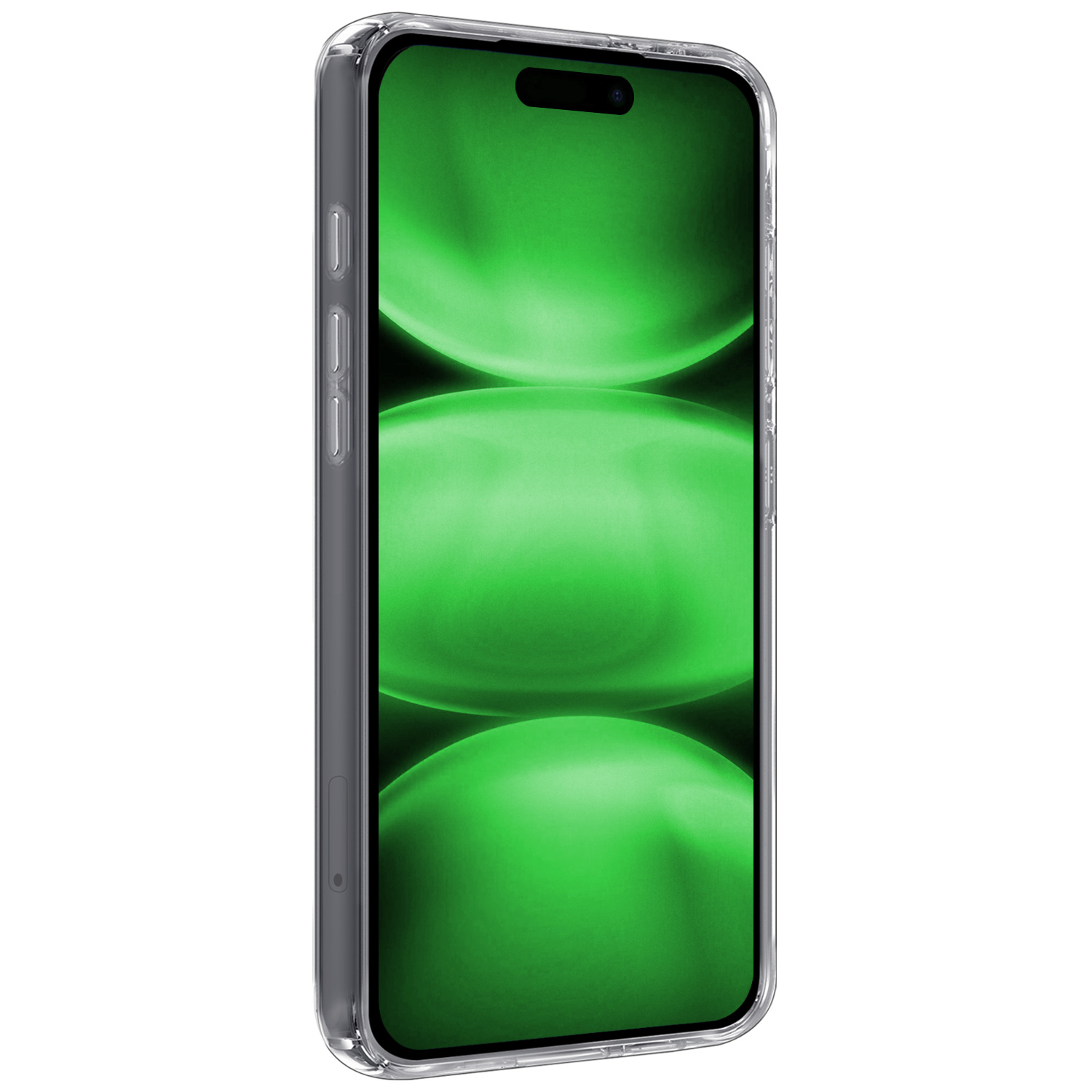 BASEY. BASEY. iPhone 17 Pro Hoesje Siliconen Met Screenprotector Met Dichte Notch - Transparant