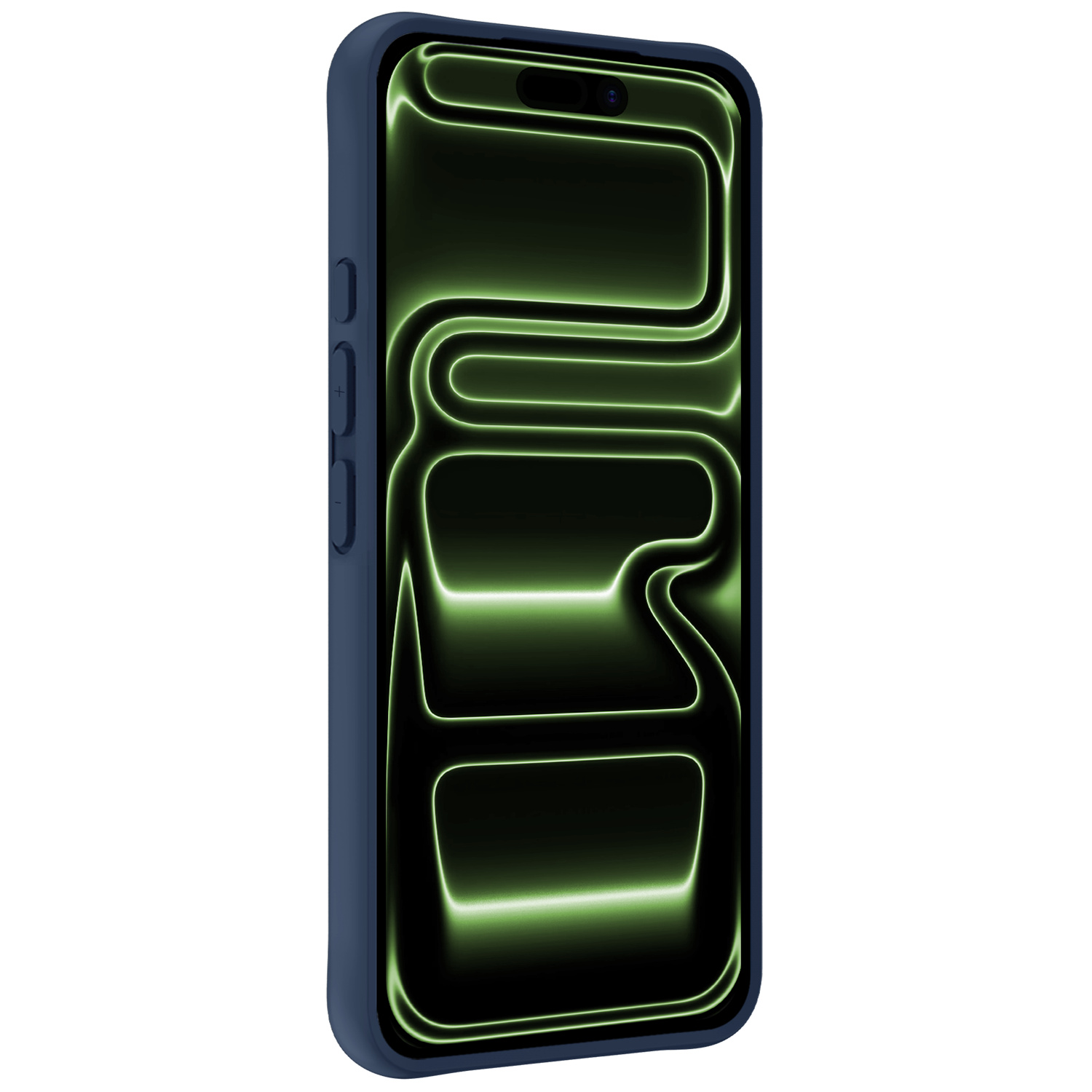 BASEY. BASEY. iPhone 17 Pro Hoesje Siliconen Met 2x Screenprotector Met Dichte Notch - Donkerblauw