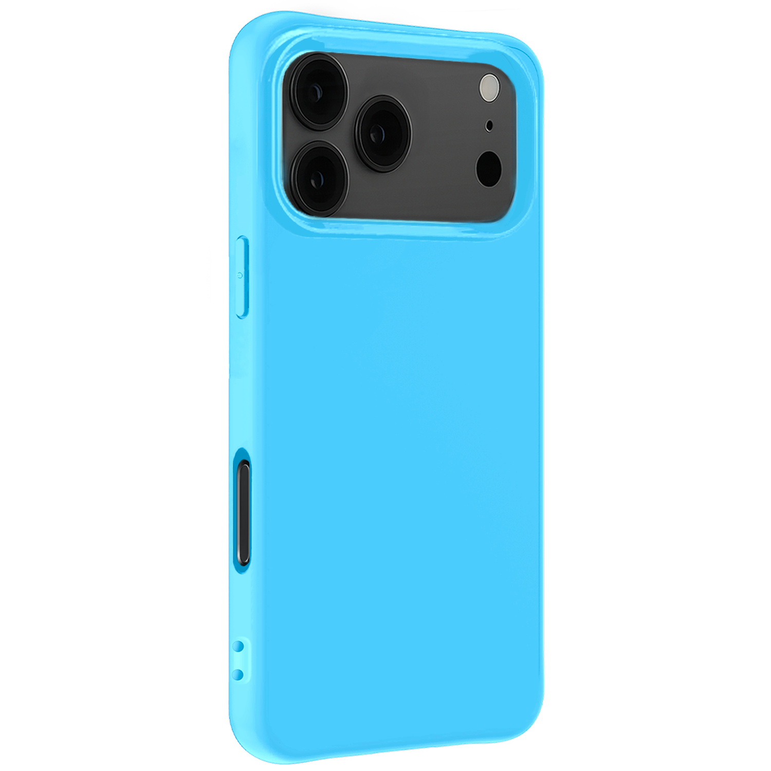 BASEY. BASEY. iPhone 17 Pro Hoesje Siliconen Met 2x Screenprotector Met Dichte Notch - Lichtblauw