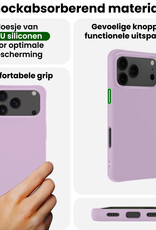 BASEY. BASEY. iPhone 17 Pro Hoesje Siliconen Met 2x Screenprotector Met Dichte Notch - Lila