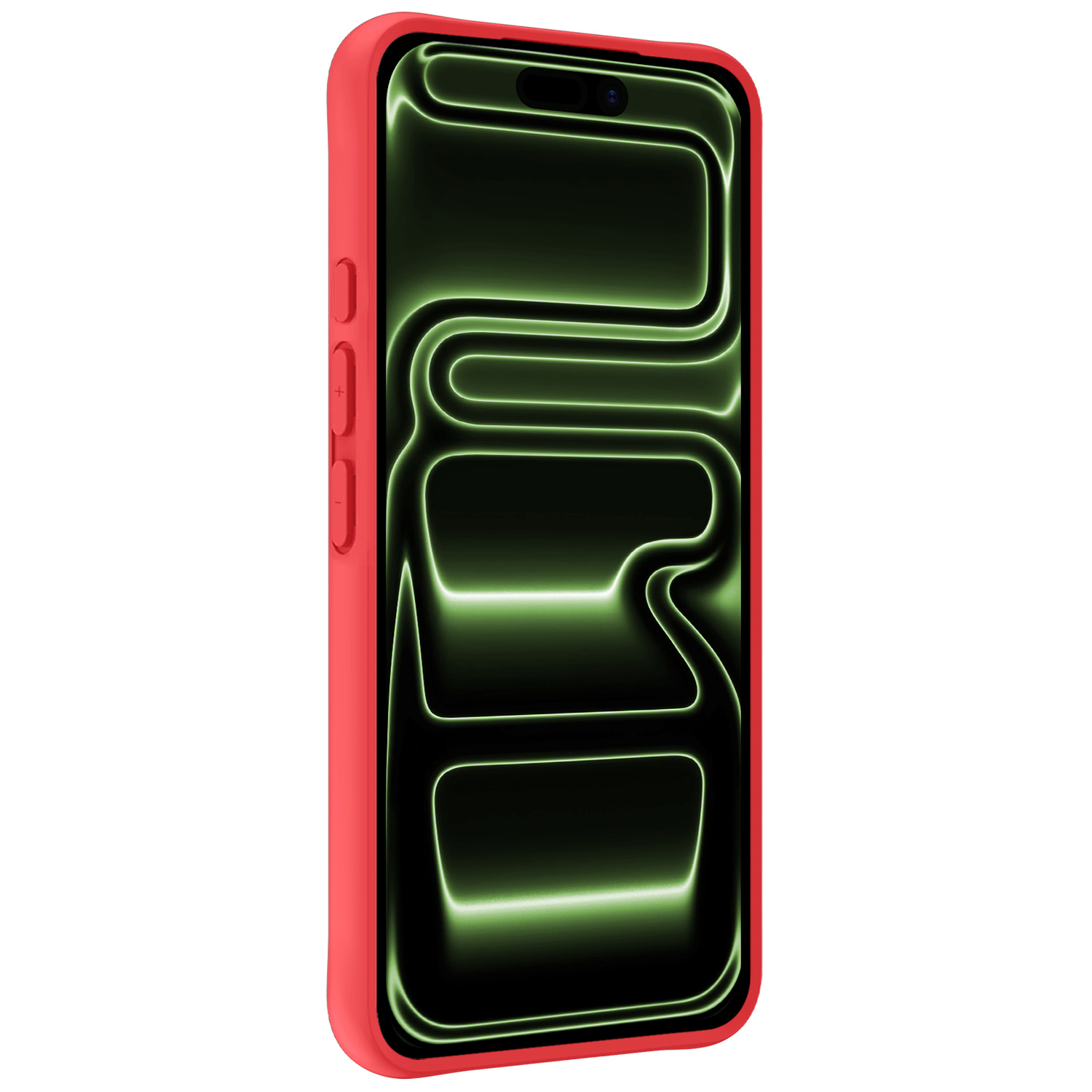 BASEY. BASEY. iPhone 17 Pro Hoesje Siliconen Met 2x Screenprotector Met Dichte Notch - Rood