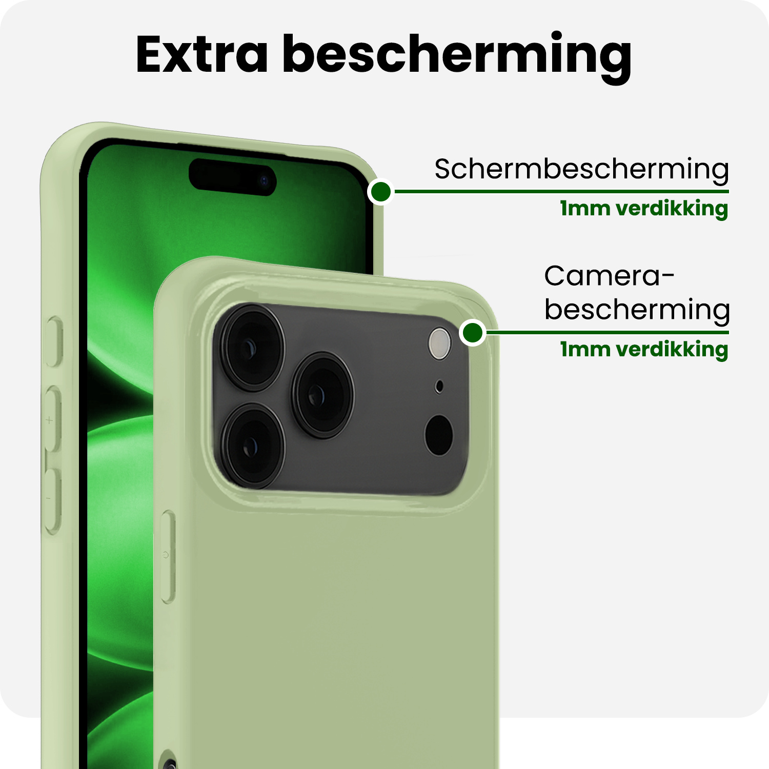 BASEY. BASEY. iPhone 17 Pro Max Hoesje Siliconen - Groen