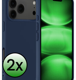 BASEY. BASEY. iPhone 17 Pro Max Hoesje Siliconen - Donkerblauw - 2 PACK