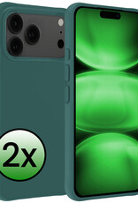 BASEY. BASEY. iPhone 17 Pro Max Hoesje Siliconen - Donkergroen - 2 PACK