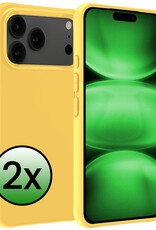 BASEY. BASEY. iPhone 17 Pro Max Hoesje Siliconen - Geel - 2 PACK
