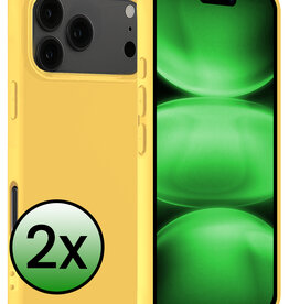 BASEY. BASEY. iPhone 17 Pro Max Hoesje Siliconen - Geel - 2 PACK
