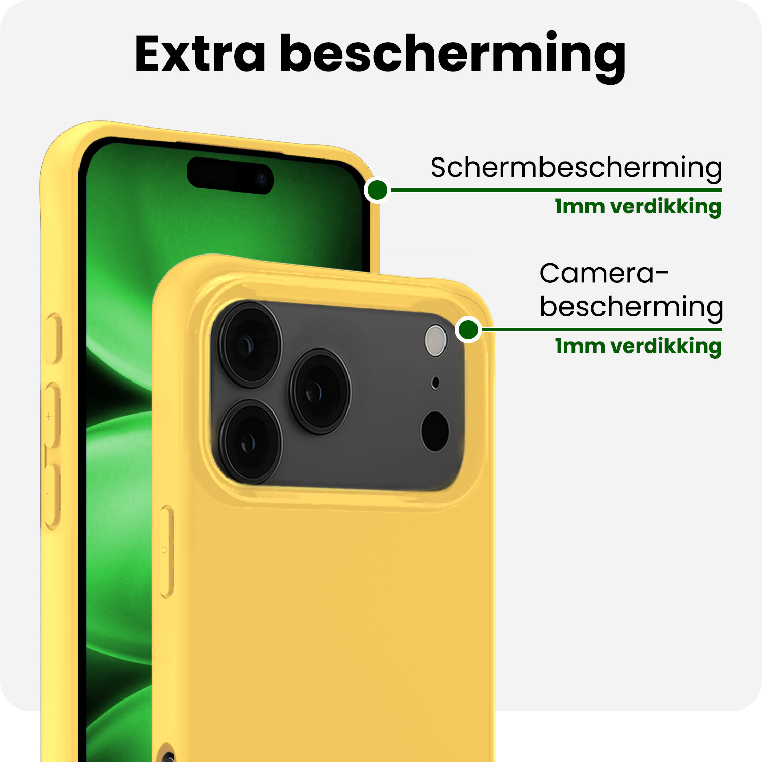 BASEY. BASEY. iPhone 17 Pro Max Hoesje Siliconen - Geel - 2 PACK