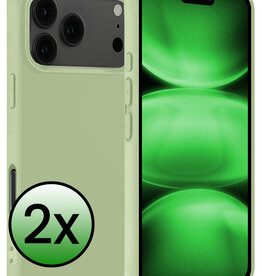 BASEY. BASEY. iPhone 17 Pro Max Hoesje Siliconen - Groen - 2 PACK