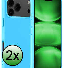 BASEY. BASEY. iPhone 17 Pro Max Hoesje Siliconen - Lichtblauw - 2 PACK