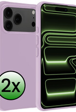 BASEY. BASEY. iPhone 17 Pro Max Hoesje Siliconen - Lila - 2 PACK