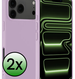 BASEY. BASEY. iPhone 17 Pro Max Hoesje Siliconen - Lila - 2 PACK