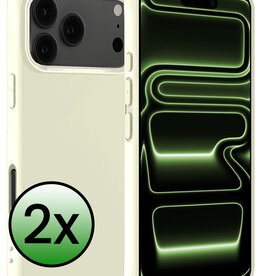 BASEY. BASEY. iPhone 17 Pro Max Hoesje Siliconen - Wit - 2 PACK