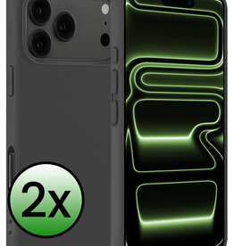 BASEY. BASEY. iPhone 17 Pro Max Hoesje Siliconen - Zwart - 2 PACK