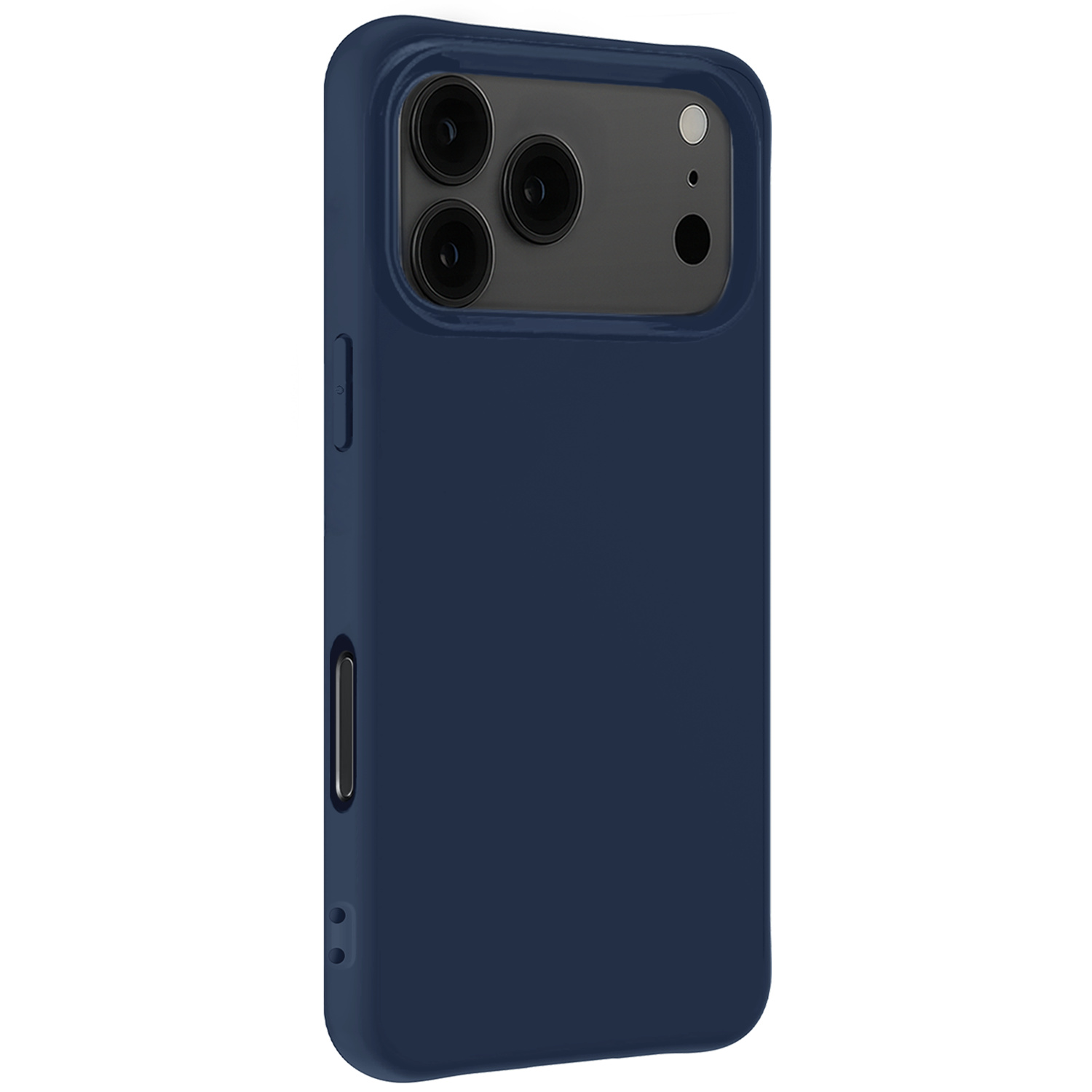 BASEY. BASEY. iPhone 17 Pro Max Hoesje Siliconen Met Screenprotector Met Dichte Notch - Donkerblauw