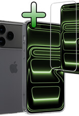 BASEY. BASEY. iPhone 17 Pro Max Hoesje Siliconen Met Screenprotector Met Dichte Notch - Transparant