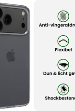 BASEY. BASEY. iPhone 17 Pro Max Hoesje Siliconen Met Screenprotector Met Dichte Notch - Transparant