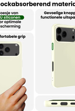 BASEY. BASEY. iPhone 17 Pro Max Hoesje Siliconen Met Screenprotector Met Dichte Notch - Wit