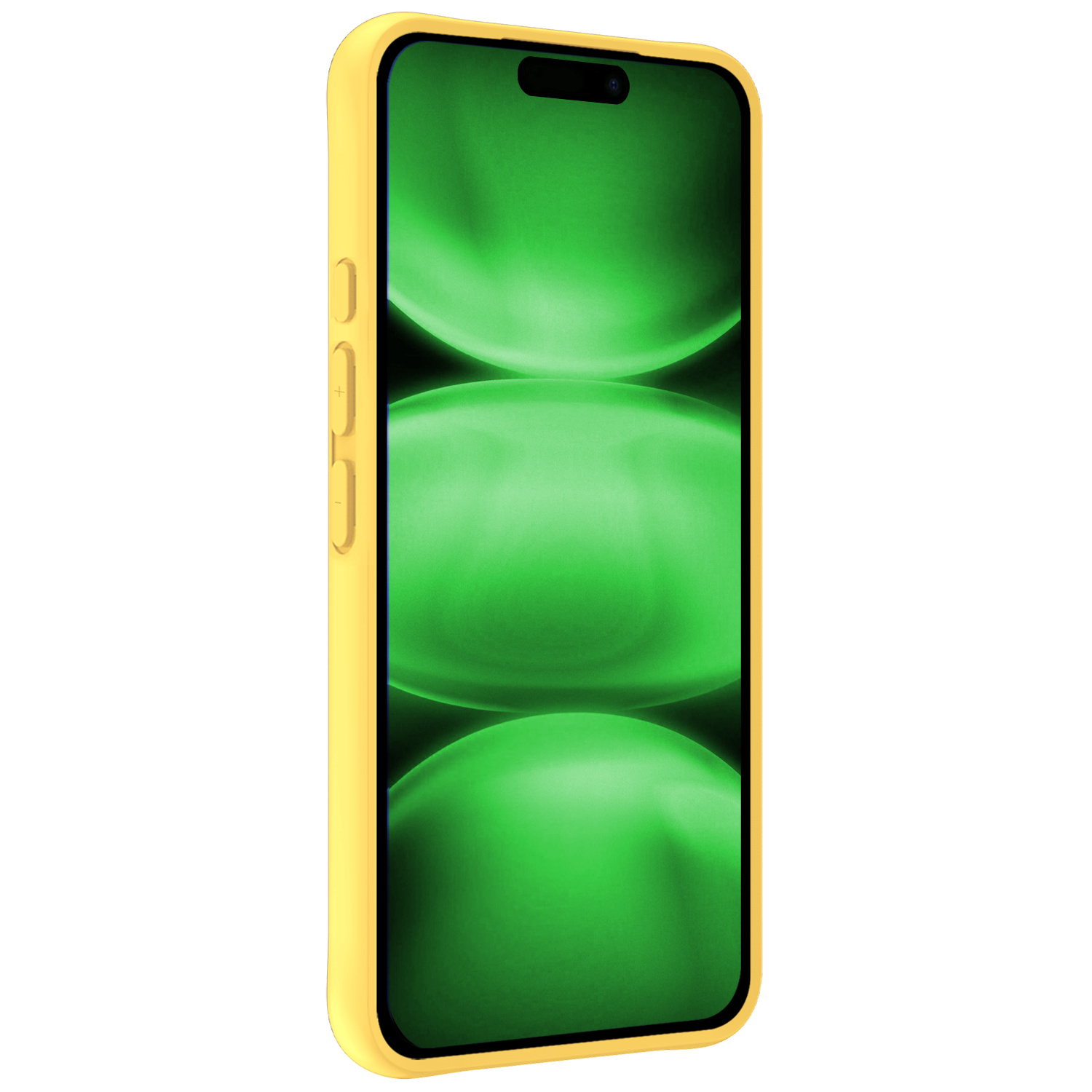 BASEY. BASEY. iPhone 17 Pro Max Hoesje Siliconen Met 2x Screenprotector Met Dichte Notch - Geel