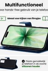 BASEY. BASEY. iPhone 17 Hoesje Bookcase - Donkerblauw