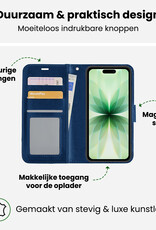 BASEY. BASEY. iPhone 17 Hoesje Bookcase - Donkerblauw