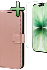BASEY. BASEY. iPhone 17 Hoesje Bookcase Met Screenprotector - Rose Goud